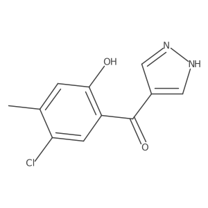 (5-chloro-2-hydroxy-4-methylphenyl)(1H-pyrazol-4-yl)methanone Structure