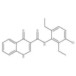 n-(3-Chloro-2,6-diethyl-phenyl)-4-oxo-1h-quinoline-3-carboxamide结构式