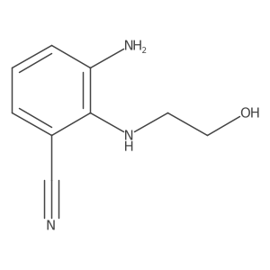 3-Amino-2-[(2-hydroxyethyl)amino]benzonitrile Structure