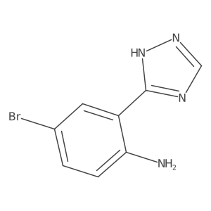 4-bromanyl-2-(4~{H}-1,2,4-triazol-3-yl)aniline Structure