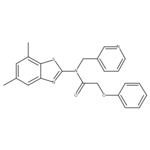 N-(5,7-dimethylbenzo[d]thiazol-2-yl)-2-phenoxy-N-(pyridin-3-ylmethyl)acetamide Structure