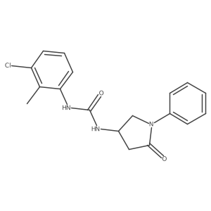 1-(3-Chloro-2-methylphenyl)-3-(5-oxo-1-phenylpyrrolidin-3-yl)urea Structure