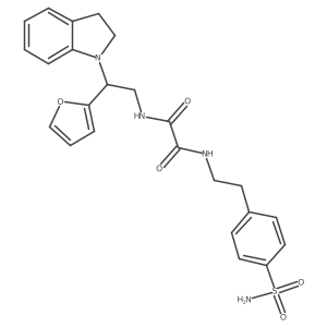 N1-(2-(furan-2-yl)-2-(indolin-1-yl)ethyl)-N2-(4-sulfamoylphenethyl)oxalamide结构式