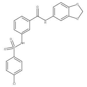 N-(2H-1,3-Benzodioxol-5-YL)-3-(4-chlorobenzenesulfonamido)benzamide Structure