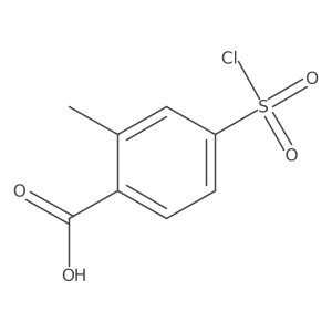 4-(Chlorosulfonyl)-2-methylbenzoic acid结构式