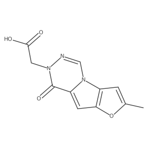 (2-Methyl-8-oxo-8H-furo[2',3':4,5]pyrrolo[1,2-d][1,2,4]triazin-7-yl)-acetic acid Structure