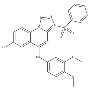7-chloro-N-(3,4-dimethoxyphenyl)-3-(phenylsulfonyl)-[1,2,3]triazolo[1,5-a]quinazolin-5-amine Structure