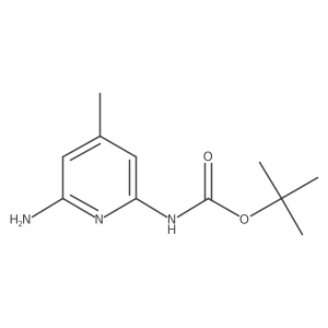 tert-Butyl (6-amino-4-methylpyridin-2-yl)carbamate结构式