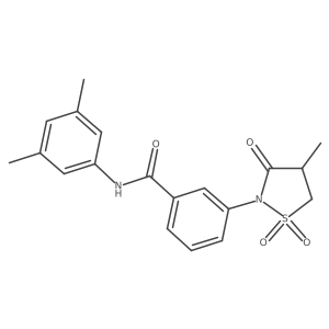 N-(3,5-dimethylphenyl)-3-(4-methyl-1,1-dioxido-3-oxoisothiazolidin-2-yl)benzamide结构式
