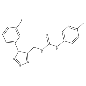 1-((1-(3-fluorophenyl)-1H-tetrazol-5-yl)methyl)-3-(p-tolyl)urea Structure