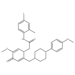 N-(2,4-difluorophenyl)-2-(5-methoxy-2-((4-(4-methoxyphenyl)piperazin-1-yl)methyl)-4-oxopyridin-1(4H)-yl)acetamide结构式
