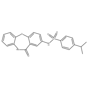 4-isopropyl-N-(11-oxo-10,11-dihydrodibenzo[b,f][1,4]oxazepin-2-yl)benzenesulfonamide结构式