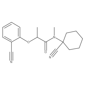 N-(1-cyanocyclohexyl)-2-(2-cyanophenoxy)-N-methylpropanamide结构式
