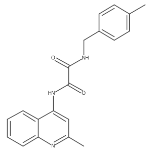 N1-(4-methylbenzyl)-N2-(2-methylquinolin-4-yl)oxalamide结构式