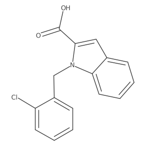 1-(2-chlorobenzyl)-1H-indole-2-carboxylic acid结构式