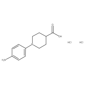 1-(4-Aminophenyl)piperidine-4-carboxylic acid dihydrochloride结构式