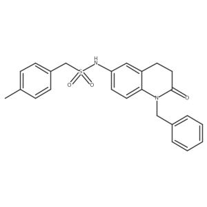 N-(1-benzyl-2-oxo-1,2,3,4-tetrahydroquinolin-6-yl)-1-(p-tolyl)methanesulfonamide结构式