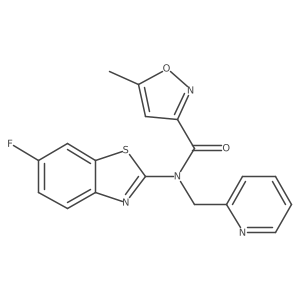 N-(6-fluorobenzo[d]thiazol-2-yl)-5-methyl-N-(pyridin-2-ylmethyl)isoxazole-3-carboxamide Structure