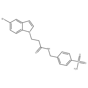 N-[4-(aminosulfonyl)benzyl]-3-(5-bromo-1H-indol-1-yl)propanamide Structure
