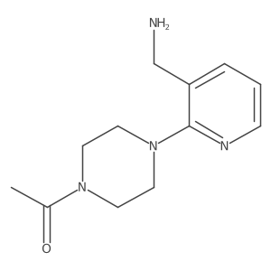 1-(4-[3-(Aminomethyl)pyridin-2-yl]piperazin-1-yl)ethan-1-one结构式