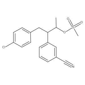 4-(4-Chlorophenyl)-3-(3-cyanophenyl)-2-methylsulfonyloxybutane结构式