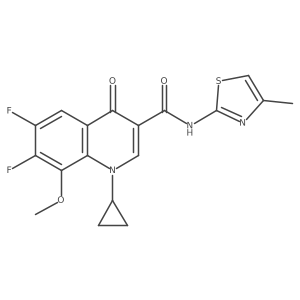 1-cyclopropyl-6,7-difluoro-8-methoxy-N-[(2Z)-4-methyl-1,3-thiazol-2(3H)-ylidene]-4-oxo-1,4-dihydroquinoline-3-carboxamide Structure