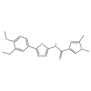 N-[5-(3,4-dimethoxyphenyl)-1,3,4-oxadiazol-2-yl]-1,5-dimethyl-1H-pyrazole-3-carboxamide Structure