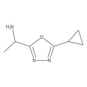 1-(5-Cyclopropyl-1,3,4-oxadiazol-2-yl)ethan-1-amine结构式