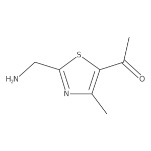 1-[2-(Aminomethyl)-4-methyl-1,3-thiazol-5-yl]ethan-1-one结构式