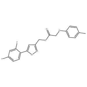 (5-(2,4-Difluorophenyl)isoxazol-3-yl)methyl 2-(p-tolyloxy)acetate结构式