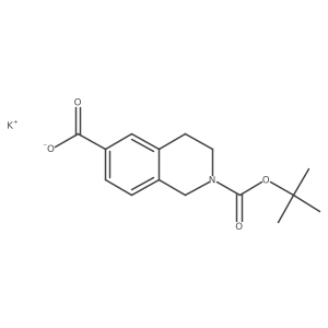Potassium 2-(tert-butoxycarbonyl)-1,2,3,4-tetrahydroisoquinoline-6-carboxylate结构式