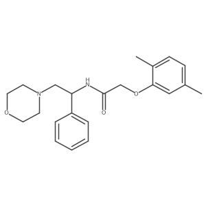 2-(2,5-Dimethylphenoxy)-N-[2-(4-morpholinyl)-1-phenylethyl]acetamide结构式