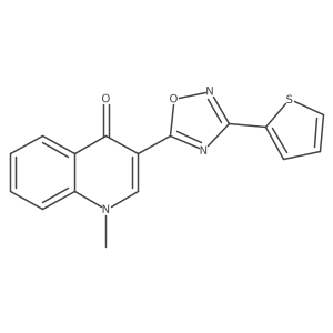 1-methyl-3-(3-(thiophen-2-yl)-1,2,4-oxadiazol-5-yl)quinolin-4(1H)-one Structure