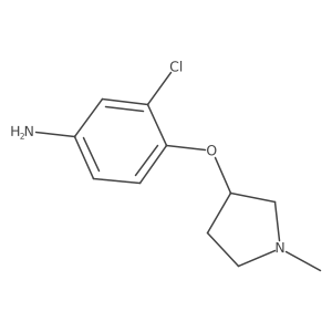 3-Chloro-4-(1-methylpyrrolidin-3-yl)oxyaniline结构式