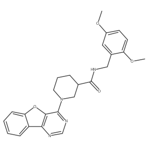 1-[1]benzofuro[3,2-d]pyrimidin-4-yl-N-(2,5-dimethoxybenzyl)piperidine-3-carboxamide结构式