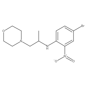 (R)-(4-Bromo-2-nitro-phenyl)-(1-methyl-2-morpholin-4-yl-ethyl)-amine结构式