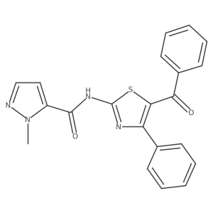 N-(5-benzoyl-4-phenylthiazol-2-yl)-1-methyl-1H-pyrazole-5-carboxamide Structure