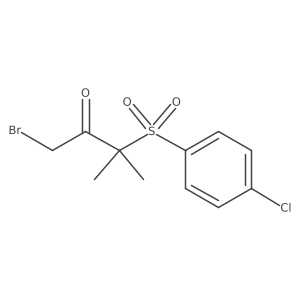 1-Bromo-3-(4-chloro-benzenesulfonyl)-3-methyl-butan-2-one结构式