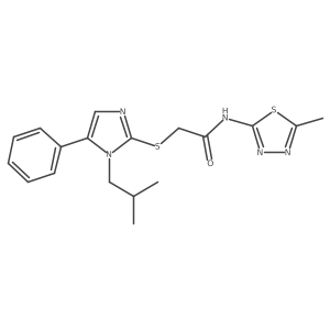 2-((1-isobutyl-5-phenyl-1H-imidazol-2-yl)thio)-N-(5-methyl-1,3,4-thiadiazol-2-yl)acetamide Structure