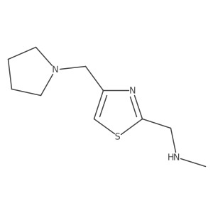 N-methyl-1-[4-(pyrrolidin-1-ylmethyl)-1,3-thiazol-2-yl]methanamine Structure