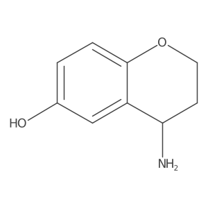 (4R)-4-amino-3,4-dihydro-2H-1-benzopyran-6-ol结构式