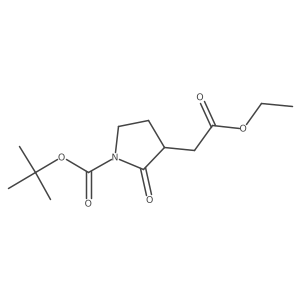 Tert-butyl 3-(2-ethoxy-2-oxoethyl)-2-oxopyrrolidine-1-carboxylate Structure