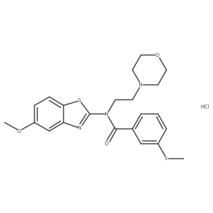 N-(5-methoxybenzo[d]thiazol-2-yl)-3-(methylthio)-N-(2-morpholinoethyl)benzamide hydrochloride结构式