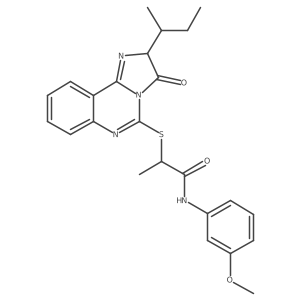 2-((2-(sec-butyl)-3-oxo-2,3-dihydroimidazo[1,2-c]quinazolin-5-yl)thio)-N-(3-methoxyphenyl)propanamide结构式