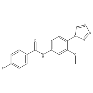 4-fluoro-N-(3-methoxy-4-(1H-tetrazol-1-yl)phenyl)benzamide结构式