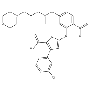 4-(3-Chloro-phenyl)-2-(5-{[methyl-(3-morpholin-4-yl-propyl)-amino]-methyl}-2-nitro-phenylamino)-thiazole-5-carboxylic acid amide Structure