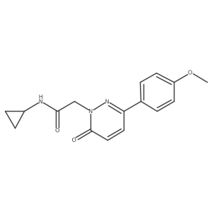 N-cyclopropyl-2-[3-(4-methoxyphenyl)-6-oxopyridazin-1(6H)-yl]acetamide Structure