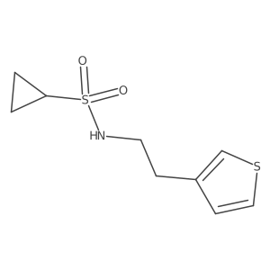 N-(2-(thiophen-3-yl)ethyl)cyclopropanesulfonamide Structure
