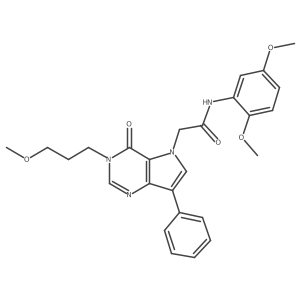 N-(2,5-dimethoxyphenyl)-2-[3-(3-methoxypropyl)-4-oxo-7-phenyl-3,4-dihydro-5H-pyrrolo[3,2-d]pyrimidin-5-yl]acetamide Structure