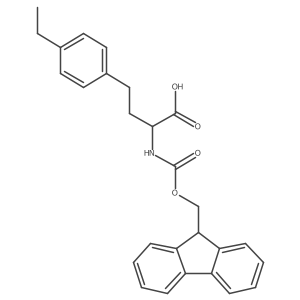 (R)-4-(4-Ethyl-phenyl)-2-(9H-fluoren-9-ylmethoxycarbonylamino)-butyric acid结构式
